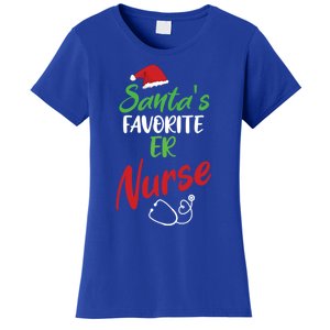 Santas Favorite Er Nurse Christmas Nursing Funny Gift Women's T-Shirt