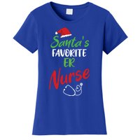 Santas Favorite Er Nurse Christmas Nursing Funny Gift Women's T-Shirt