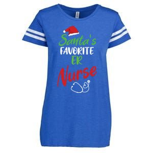 Santas Favorite Er Nurse Christmas Nursing Funny Gift Enza Ladies Jersey Football T-Shirt