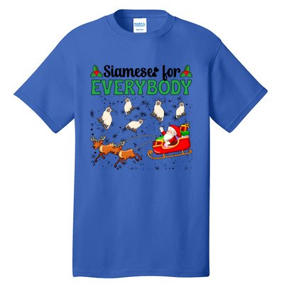 Siamese For Everybody Christmas Siamese Cat Xmas Party Funny Gift Tall T-Shirt