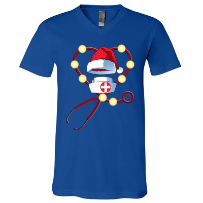 Santas Favorite Er Nurse Merry Christmas Celebration Great Gift V-Neck T-Shirt