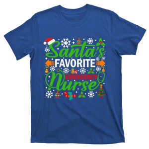 SantaS Favorite Emergency Nurse Funny Christmas Xmas Swea T-Shirt