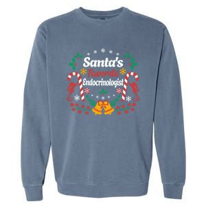 SantaS Favorite Endocrinologists Christmas Hormone Doctor Swea Garment-Dyed Sweatshirt