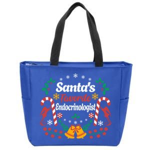 SantaS Favorite Endocrinologists Christmas Hormone Doctor Swea Zip Tote Bag