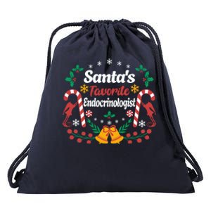 SantaS Favorite Endocrinologists Christmas Hormone Doctor Swea Drawstring Bag