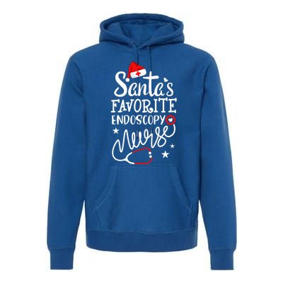 Santas Favorite Endoscopy Nurse Merry Christmas Nurse Crew Funny Gift Premium Hoodie