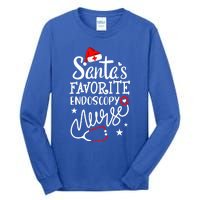 Santas Favorite Endoscopy Nurse Merry Christmas Nurse Crew Funny Gift Tall Long Sleeve T-Shirt