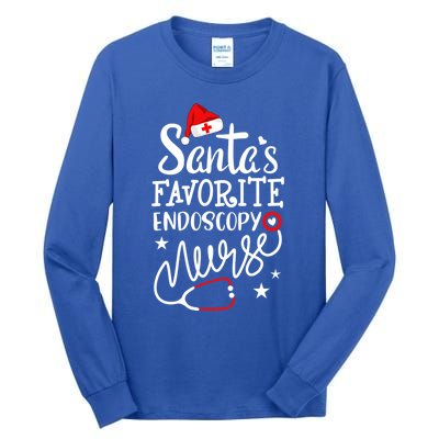 Santas Favorite Endoscopy Nurse Merry Christmas Nurse Crew Funny Gift Tall Long Sleeve T-Shirt