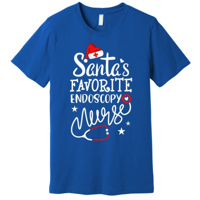 Santas Favorite Endoscopy Nurse Merry Christmas Nurse Crew Funny Gift Premium T-Shirt