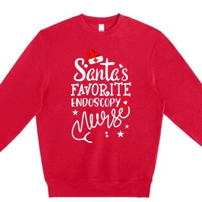 Santas Favorite Endoscopy Nurse Merry Christmas Nurse Crew Funny Gift Premium Crewneck Sweatshirt