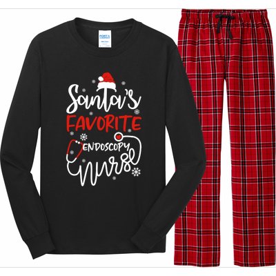 Santas Favorite Endoscopy Nurse Tee Funny Xmas Nurse Funny Gift Cool Gift Long Sleeve Pajama Set