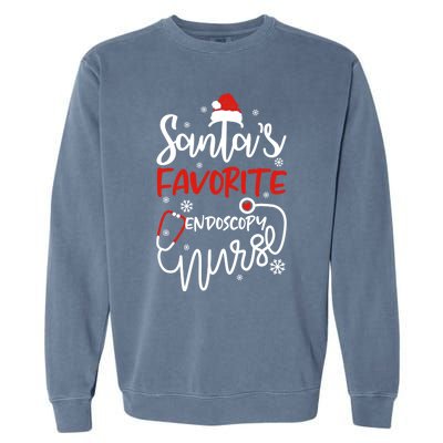 Santas Favorite Endoscopy Nurse Tee Funny Xmas Nurse Funny Gift Cool Gift Garment-Dyed Sweatshirt