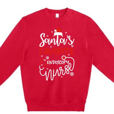 Santas Favorite Endoscopy Nurse Tee Funny Xmas Nurse Funny Gift Cool Gift Premium Crewneck Sweatshirt