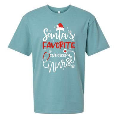 Santas Favorite Endoscopy Nurse Tee Funny Xmas Nurse Funny Gift Cool Gift Sueded Cloud Jersey T-Shirt