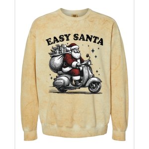 Santa Funny Easy Santa Riding Scooter Fun Christmas Holiday Colorblast Crewneck Sweatshirt