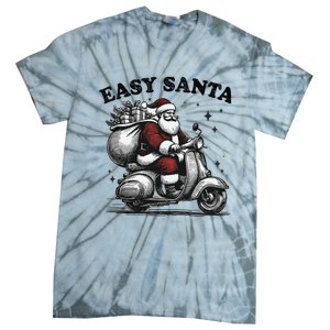 Santa Funny Easy Santa Riding Scooter Fun Christmas Holiday Tie-Dye T-Shirt