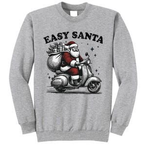 Santa Funny Easy Santa Riding Scooter Fun Christmas Holiday Tall Sweatshirt