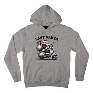 Santa Funny Easy Santa Riding Scooter Fun Christmas Holiday Tall Hoodie