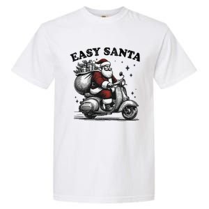 Santa Funny Easy Santa Riding Scooter Fun Christmas Holiday Garment-Dyed Heavyweight T-Shirt