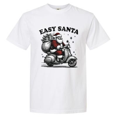 Santa Funny Easy Santa Riding Scooter Fun Christmas Holiday Garment-Dyed Heavyweight T-Shirt