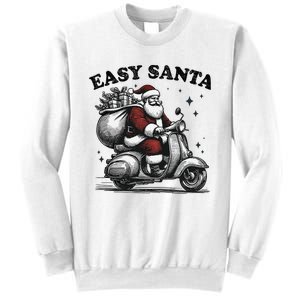 Santa Funny Easy Santa Riding Scooter Fun Christmas Holiday Sweatshirt