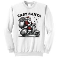 Santa Funny Easy Santa Riding Scooter Fun Christmas Holiday Sweatshirt