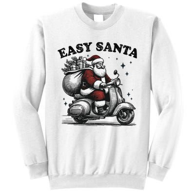 Santa Funny Easy Santa Riding Scooter Fun Christmas Holiday Sweatshirt