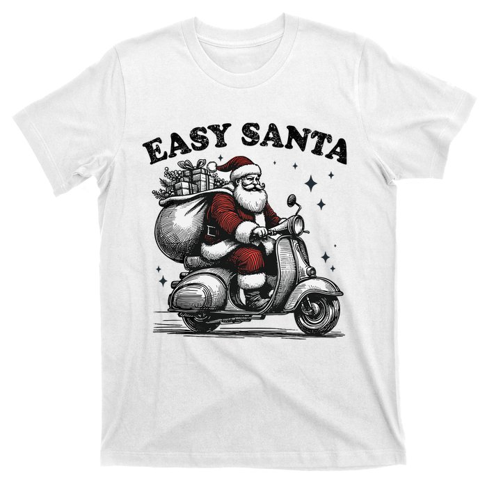 Santa Funny Easy Santa Riding Scooter Fun Christmas Holiday T-Shirt