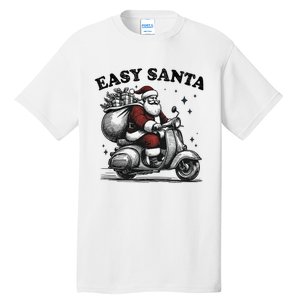 Santa Funny Easy Santa Riding Scooter Fun Christmas Holiday Tall T-Shirt