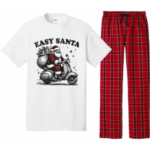 Santa Funny Easy Santa Riding Scooter Fun Christmas Holiday Pajama Set