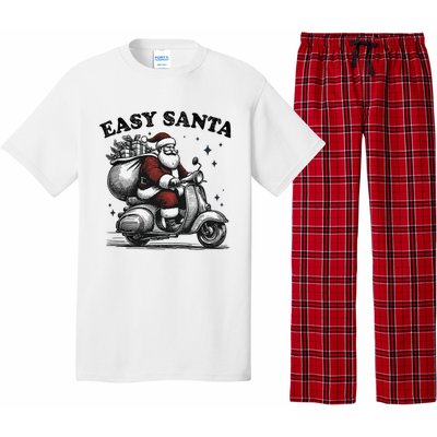 Santa Funny Easy Santa Riding Scooter Fun Christmas Holiday Pajama Set