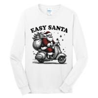 Santa Funny Easy Santa Riding Scooter Fun Christmas Holiday Tall Long Sleeve T-Shirt