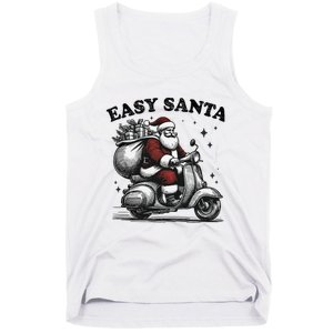 Santa Funny Easy Santa Riding Scooter Fun Christmas Holiday Tank Top