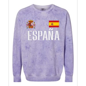 Spain Flag Espana Football Soccer Fan Colorblast Crewneck Sweatshirt