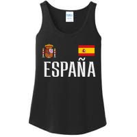 Spain Flag Espana Football Soccer Fan Ladies Essential Tank