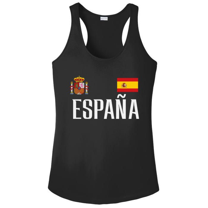 Spain Flag Espana Football Soccer Fan Ladies PosiCharge Competitor Racerback Tank