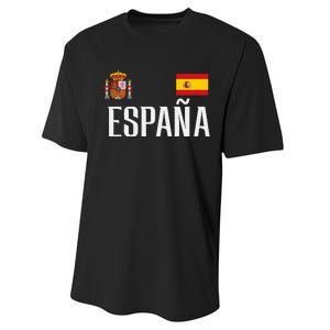 Spain Flag Espana Football Soccer Fan Performance Sprint T-Shirt