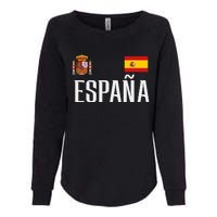 Spain Flag Espana Football Soccer Fan Womens California Wash Sweatshirt