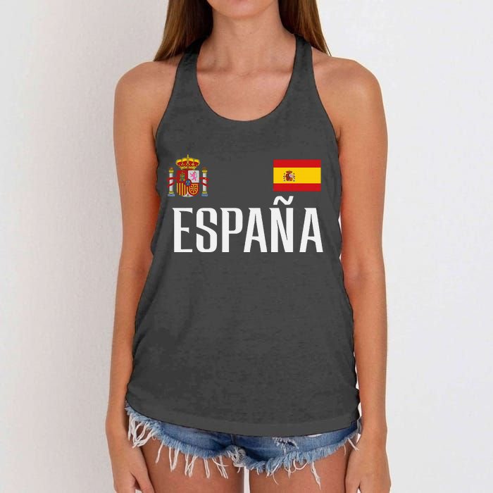 Spain Flag Espana Football Soccer Fan Women's Knotted Racerback Tank