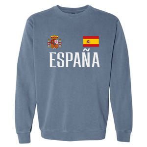 Spain Flag Espana Football Soccer Fan Garment-Dyed Sweatshirt