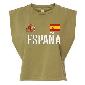 Spain Flag Espana Football Soccer Fan Garment-Dyed Women's Muscle Tee