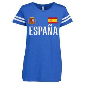 Spain Flag Espana Football Soccer Fan Enza Ladies Jersey Football T-Shirt