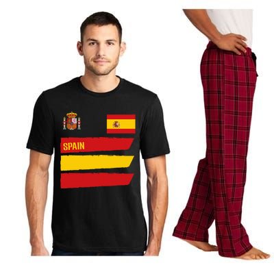 Spain Flag Espana Football Soccer Fan Pajama Set