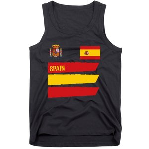 Spain Flag Espana Football Soccer Fan Tank Top