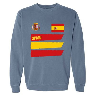 Spain Flag Espana Football Soccer Fan Garment-Dyed Sweatshirt