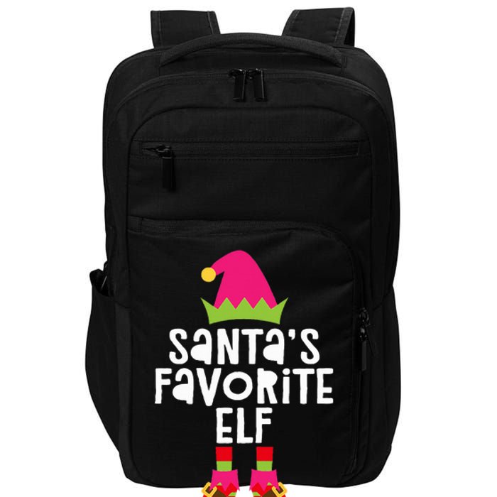 Santa's Favorite Elf  Matching Christmas Elf Impact Tech Backpack