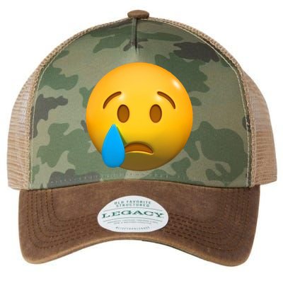 Sad Face Emoji Crying Tear Drop Legacy Tie Dye Trucker Hat