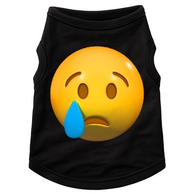 Sad Face Emoji Crying Tear Drop Doggie Tank