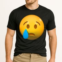 Sad Face Emoji Crying Tear Drop Performance Shirt
