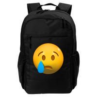 Sad Face Emoji Crying Tear Drop Backpack